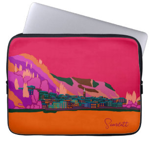 Capa Para Notebook Varena na noite como Viagem de Ilustração Itália