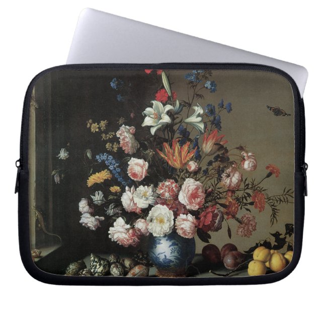 Capa Para Notebook Vase of Flowers by a Window, Balthasar van der Ast (Frente)