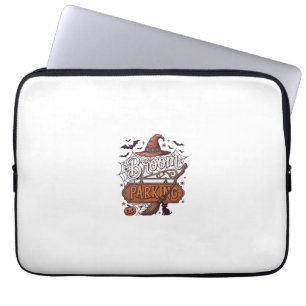 Capa Para Notebook Vassoura Parada Halloween Bruxa Chapéu Cabo Preto