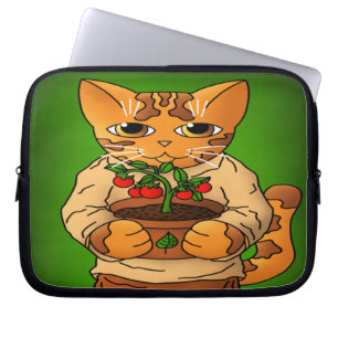 Capa Para Notebook Vegan Gardener Cat