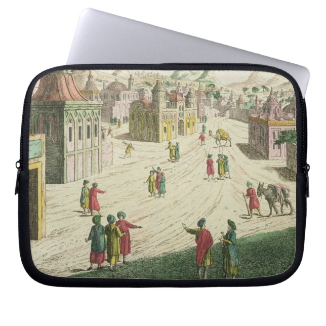 Capa Para Notebook Velho e Nova Deli (aquatint) (Frente)