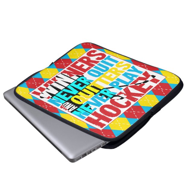 Capa Para Notebook Vencedores de hóquei nunca saem do Cobrir (Frente Inferior)