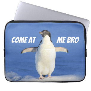 Capa Para Notebook Venha Até Mim Irmão Meme Engraçado Pinguim