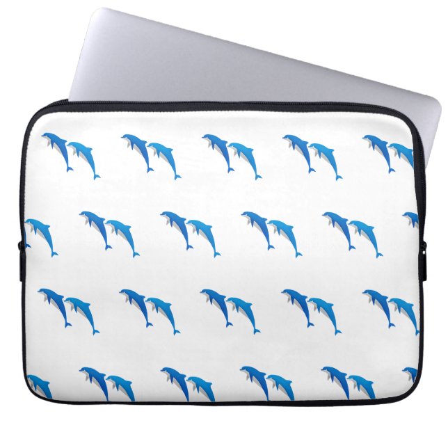 CAPA PARA NOTEBOOK VERÃO, CINZAS ENGRAÇADAS E GOLFINHOS AZUIS (Frente)