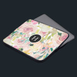 Capa Para Notebook Verão colorido.flores aquarelas monograma<br><div class="desc">Flores de verão encharcadas,  coloridas ao sol,  encharcadas,  aquarelas com monograma opcional.</div>