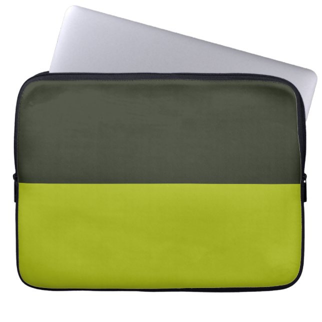 Capa Para Notebook Verde ácido - preto esverdeado (Frente)