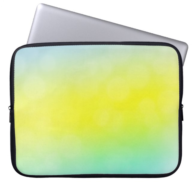 Capa Para Notebook Verde claro, abstrato amarelo coberto de fundo. C (Frente)