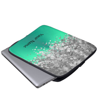 Capa Para Notebook Verde da hortelã e brilho do falso personalizado