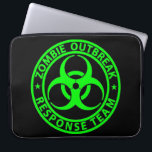 Capa Para Notebook Verde do néon da equipe da resposta da<br><div class="desc">Verde do néon da equipe da resposta da manifestação do zombi</div>