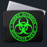 Capa Para Notebook Verde do néon da equipe da resposta da<br><div class="desc">Verde do néon da equipe da resposta da manifestação do zombi</div>