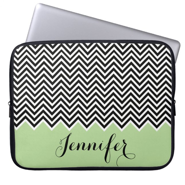 Capa Para Notebook Verde limão branco preto-branco-VERMELHO GIRLY Per (Frente)
