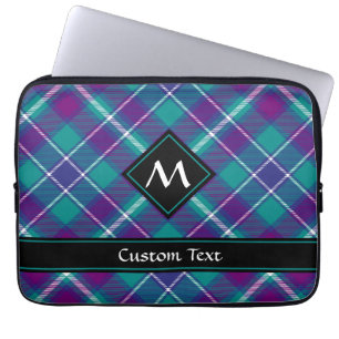Capa Para Notebook Verde marinho, Roxo e Tartan Azul