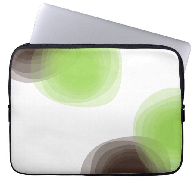 Capa Para Notebook Verde, moderno, simples, abstrato gráfico de flore (Frente)