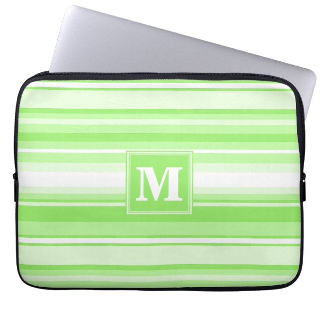 Capa Para Notebook Verdes limões monogramas (Frente)