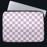 Capa Para Notebook Verificação Roxa, Padrão do Quadro de Verificação,<br><div class="desc">Padrão verificado - quadro branco roxo e creme.</div>