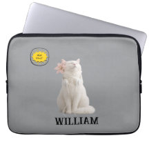 VERIFIQUE MEO Gato Branco com Auscultadores – Pers