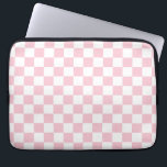 Capa Para Notebook Verifique O Padrão Da Placa De Verificação, Rosa B<br><div class="desc">Padrão verificado - rosa claro e quadro de verificação branco.</div>
