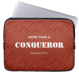 Capa Para Notebook Vermelho mais do que um cristão conquistador