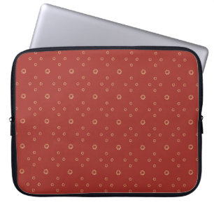 Capa Para Notebook Vermelho Zínia Dourada Sol