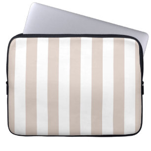 Capa Para Notebook Vertical Stripes Beige E White Stripes