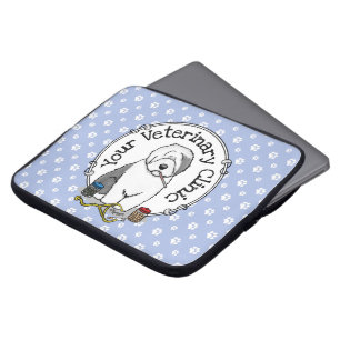 Capa Para Notebook Veterinarian Old English Sheepdog Cinza 1 Cute Vet