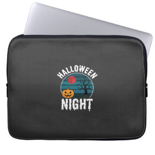 Capa Para Notebook Vetor de árvore de abóbora da noite de Halloween