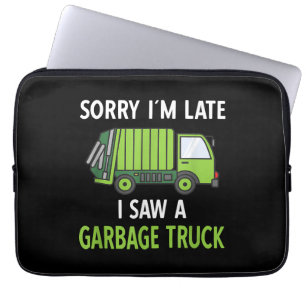 Capa Para Notebook Vi um caminhão de lixo Reciclagem de roupa