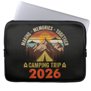 Capa Para Notebook Viagem de Acampamento Familiar Retro Sunset 2026