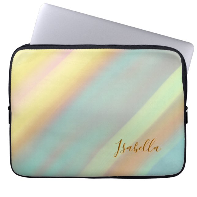 Capa Para Notebook Vibe de Concha de Praia Nome Personalizado  (Frente)