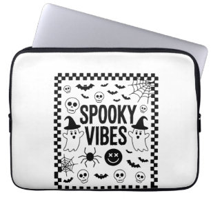 Capa Para Notebook Vibrações Assustadoras Rétro de Halloween