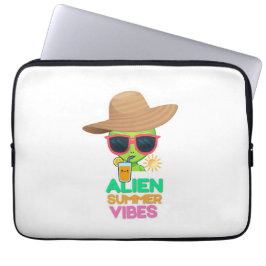 Capa Para Notebook Vibrações Legais de Férias de Verão de Alien