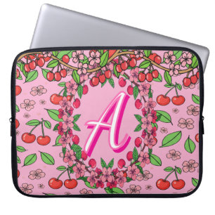 Capa Para Notebook Vibrações Vermelhas de Cereja Kawaii Estética Fofa