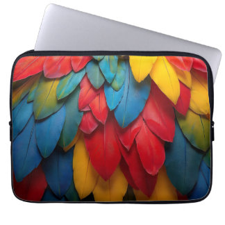 Capa Para Notebook Vibrant Colorful Macaw Parrot Feathers Tropical