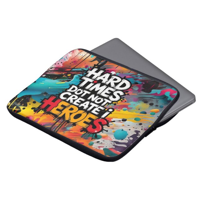 Capa Para Notebook Vibrant Gradient Typographical Create Heroes  (Frente Topo)