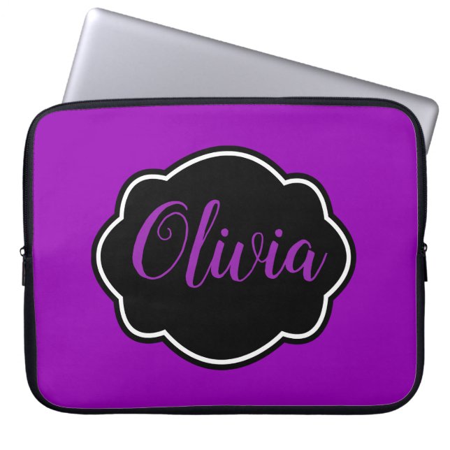 Capa Para Notebook Vibrante, Bold Fuchsia Roxo Personalizado (Frente)