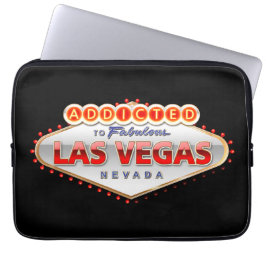 Capa Para Notebook Viciado sinal engraçado de Las Vegas, Nevada