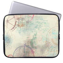 Capa Para Notebook Victorian Steampunk | Grunge de Aquarela Pastel