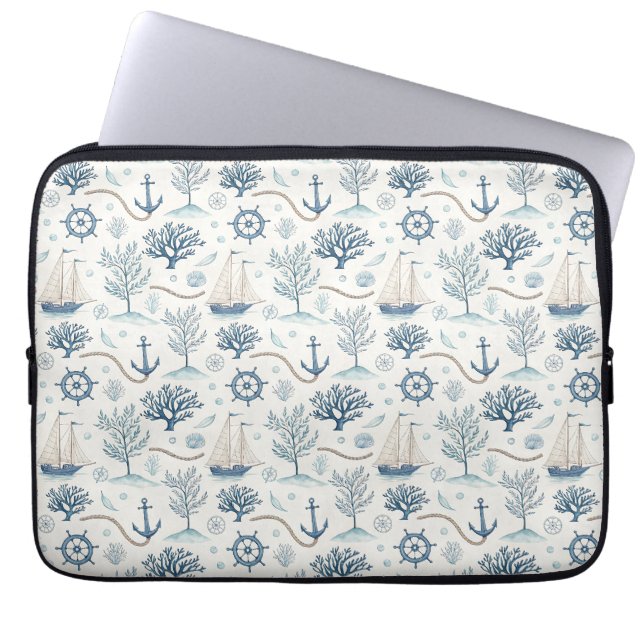 Capa Para Notebook Vida Costeira Oceanos Azul (Frente)