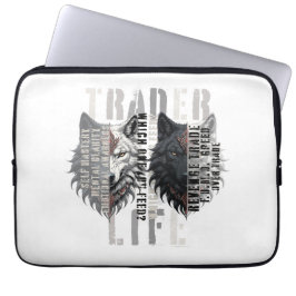 Capa Para Notebook Vida de trader | Lobo | Ambos os lados