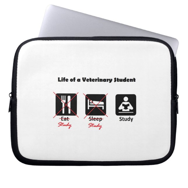 Capa Para Notebook Vida de uma bolsa de laptop veterinária do (Frente)
