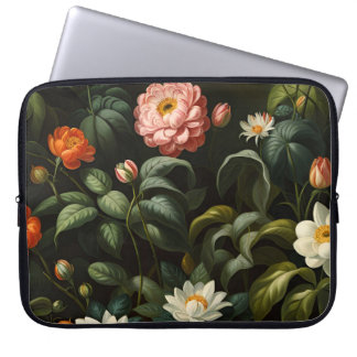 Capa Para Notebook Vida Floral Botânica de Jardim Vintage