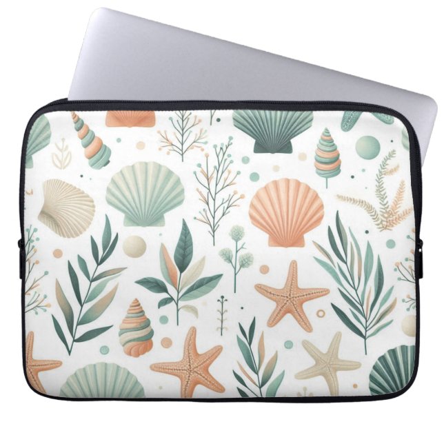 Capa Para Notebook Vida Marinha Serena (Frente)