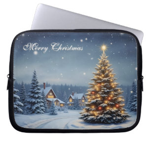 Capa Para Notebook Vila de Natal Pacífica com Luzes