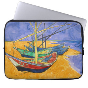 Capa Para Notebook Vincent van Gogh - Barcos de Pesca na Praia