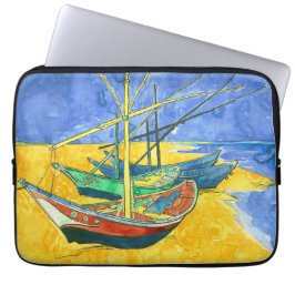 Capa Para Notebook Vincent van Gogh Boats em Saintes-Marie watercol