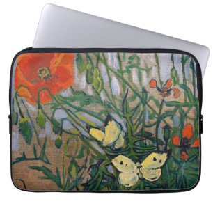 Capa Para Notebook Vincent van Gogh - Borboletas e Papoulas