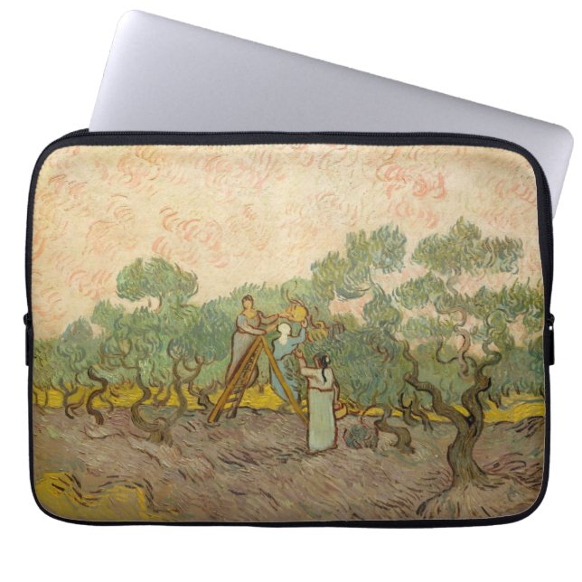 Capa Para Notebook Vincent van Gogh - Mulheres Escolhendo Azeitonas (Frente)