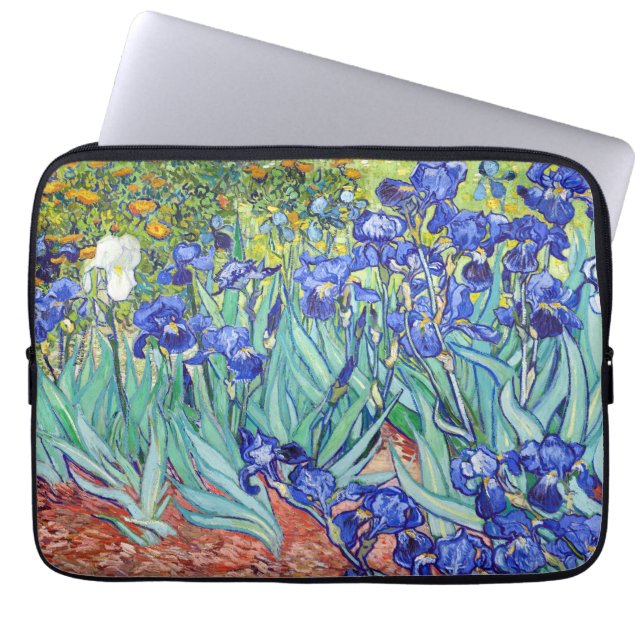 Capa Para Notebook Vincent Van Gogh pintando Íris (Frente)