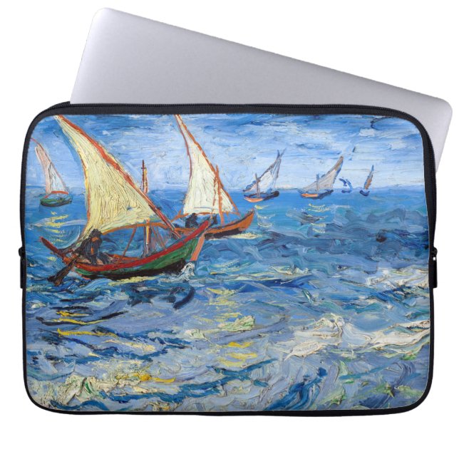 Capa Para Notebook Vincent van Gogh - Vista marinha em Saintes-Maries (Frente)