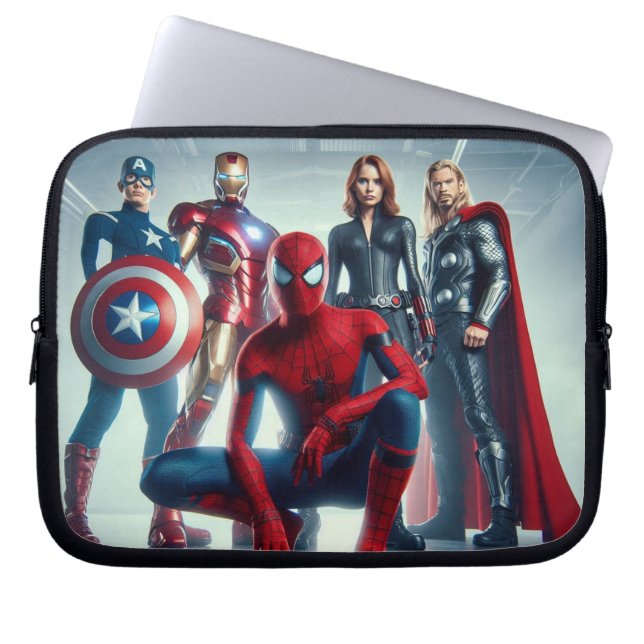 Capa Para Notebook Vingadores Montam Bolsa de laptop (Frente)